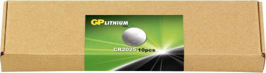 Actual product image GP Batteries Lithium CR2025, Rechargeable battery, CR2025, Lithium Manganese Dioxide (LiMnO2), 3 V (10 pcs., CR2025)