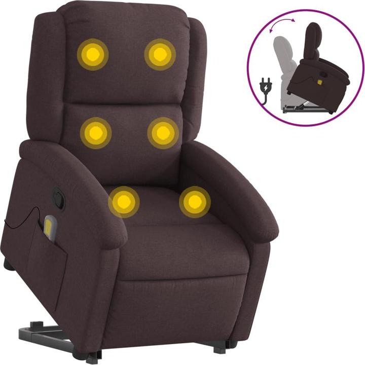 Actual product image vidaXL Massage chair with stand-up aid fabric