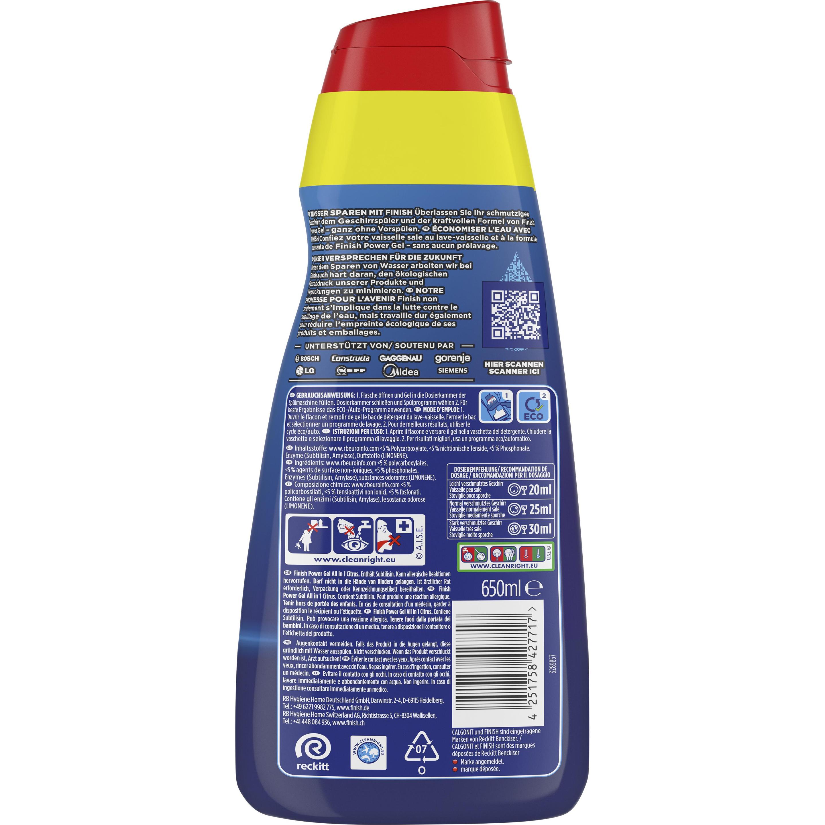 Thumbnail - Finish Power Gel Citrus, Geschirrspülmittel