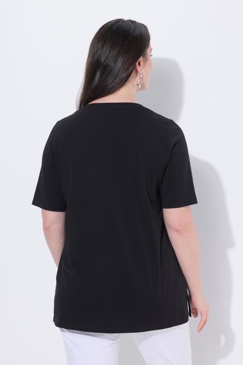 Actual product image Ulla Popken Hummingbird Beadwork Tee (50, 52)