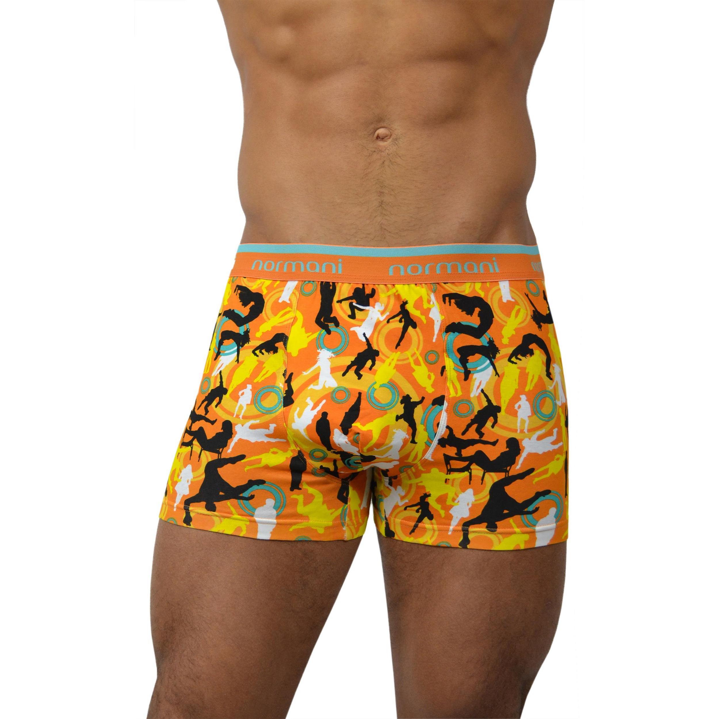 Thumbnail - Normani, Herren, Unterhosen, 6 Stück Retro Boxershorts aus Baumwolle, Orange, (M, 6er Pack)