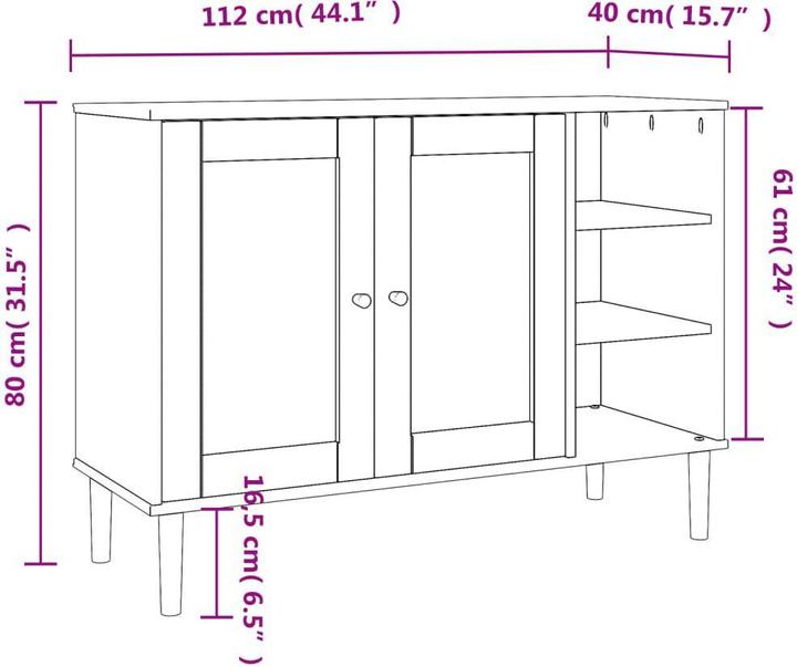 Produktbild vidaXL Hahnee (112 x 40 x 80 cm)
