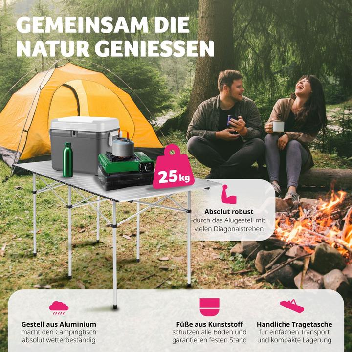 Actual product image tectake Camping folding table