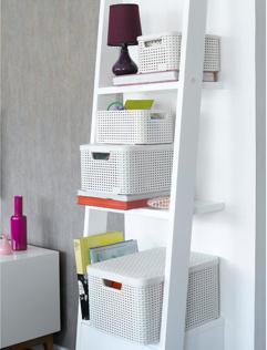 Immagine prodotto Curver Basket with lid Rattan Style M cream (40 x 29 x 19 cm, 18 l)