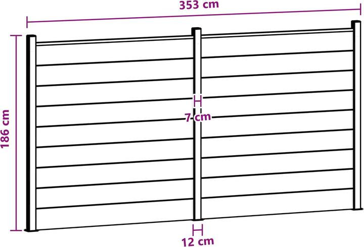 Produktbild vidaXL Zaunelement