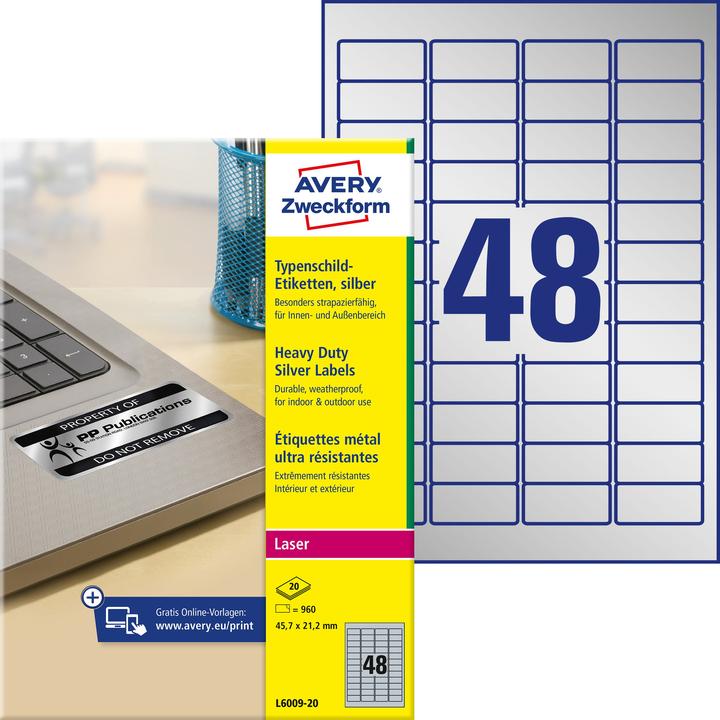 Produktbild Avery Typenschild-Etiketten