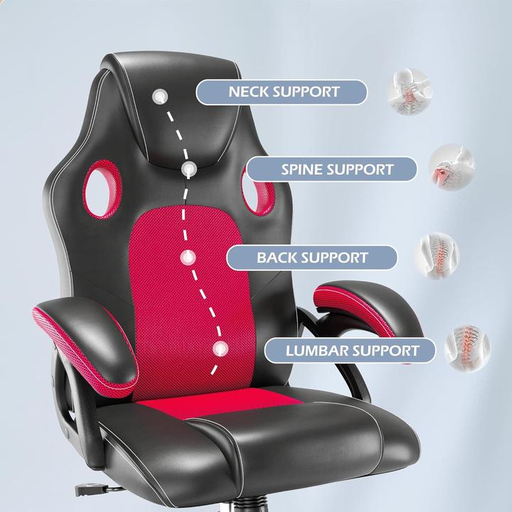 Image du produit Play haha Chaise d'ordinateur, rouge
