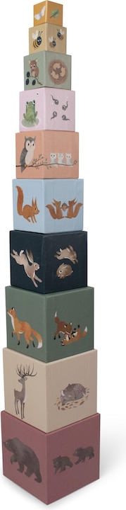 Actual product image Filibabba Stacking blocks - Nordic animals (FI-02177)