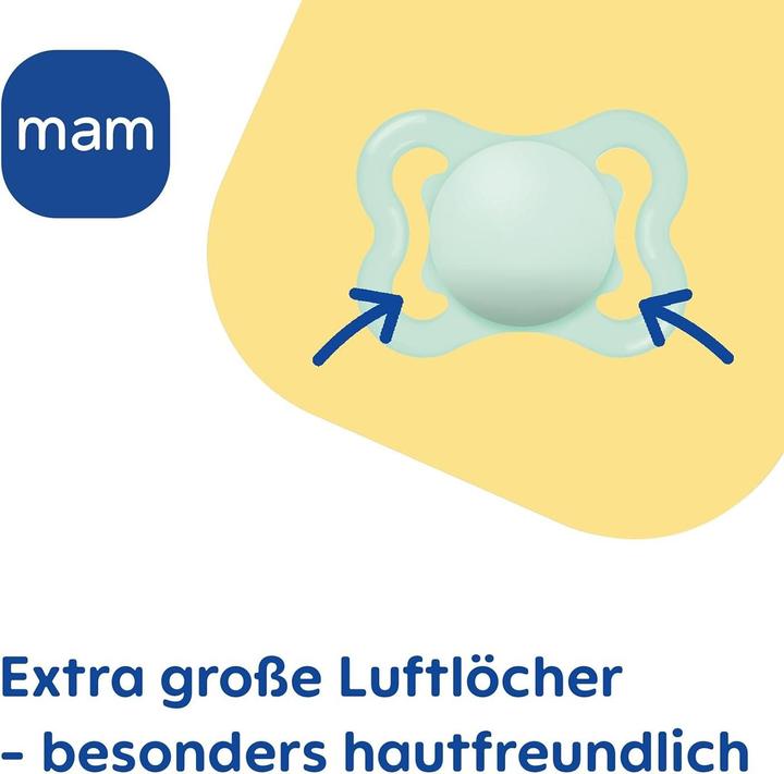 Produktbild MAM Air Silikon Schnuller, 2 Stück, 0-6 Monate (2 x, bis 6 Monate)