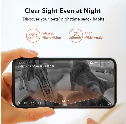 Immagine prodotto Petlibro Vassoio per alimenti doppio con fotocamera (5 l)