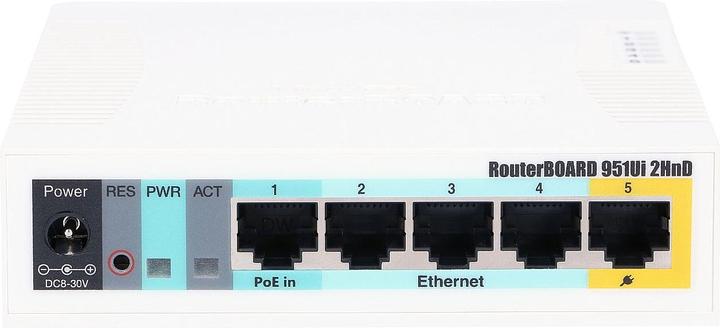 Actual product image MikroTik RB951UI-2HND: 5 Port WLAN Router