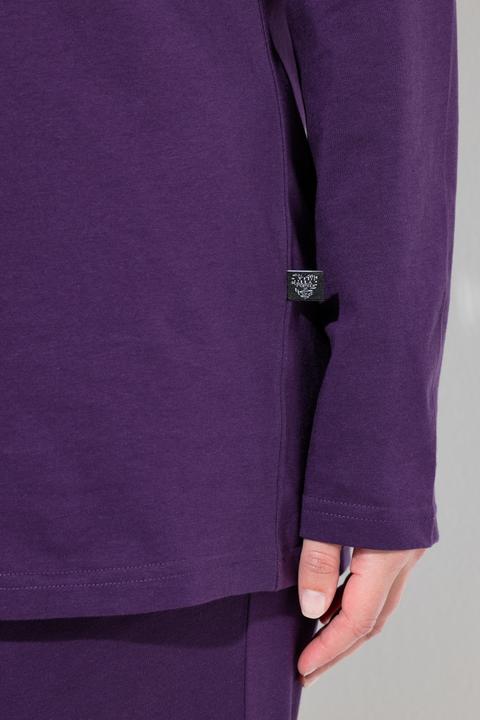 Produktbild Ulla Popken Pyjama, Satin-Brusttasche, V-Ausschnitt, Langarm (68)