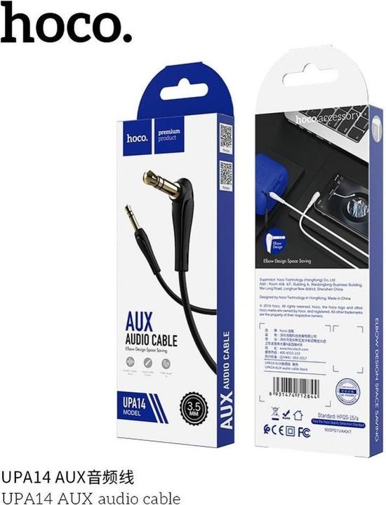 Produktbild Hoco Cable cable AUX Jack 3,5 mm to Jack 3,5 mm UPA14 1 m black (1 m)