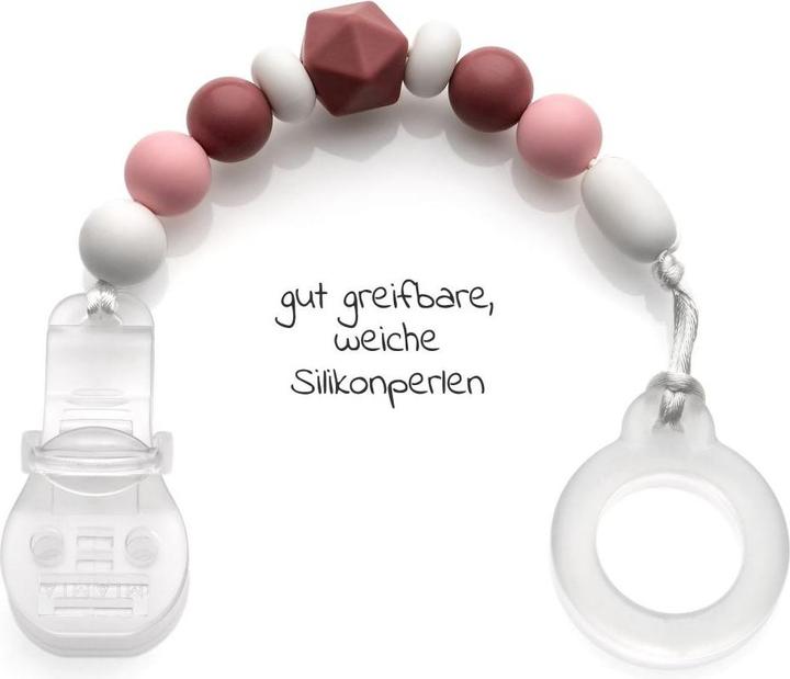 Image du produit MiaMia Chaînes pour tétines Chaîne pour tétines avec perles en silicone & anneau en caoutchouc incl. (2 x)