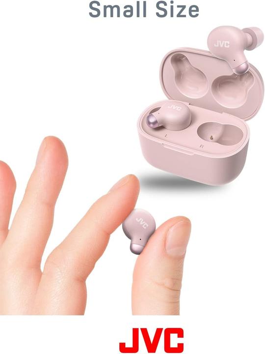 Actual product image JVC HAZ250T Noise Cancelling Bluetooth Wireless Memory Foam Earbuds Pink (Wireless)