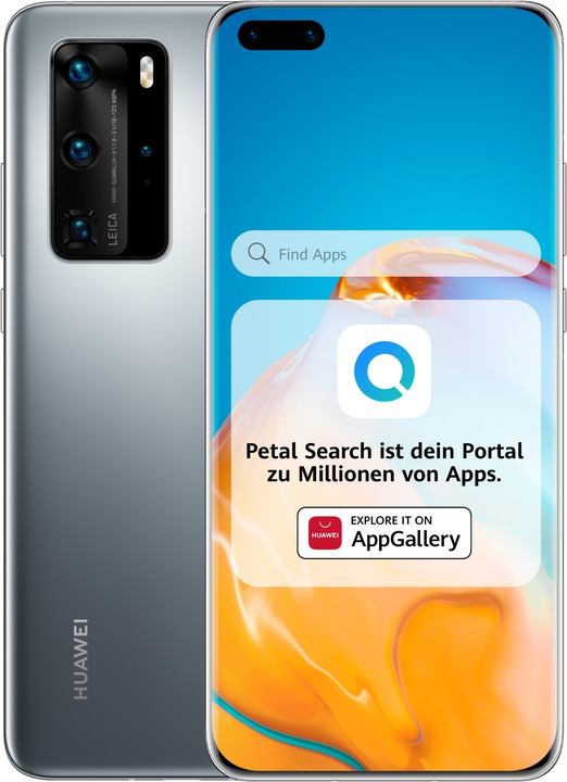 Huawei P40 Pro (256 GB, Silver Frost, 6.58", Doppia SIM ibrida + eSIM, 50 Mpx, 5G)