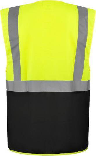 Actual product image Korntex Comfort Warnweste „Hamburg“ - Multifunktional - Signal-Gelb/Schwarz - XXL (XXL)