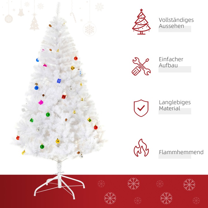 Produktbild Homcom Künstlicher Weihnachtsbaum inkl. Metallständer (180 cm)