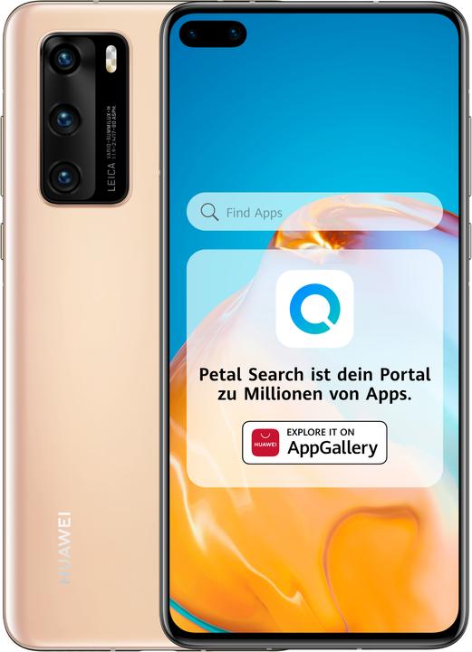 Produktbild Huawei P40 (128 GB, Blush Gold, 6.10", Hybrid Dual SIM + eSIM, 50 Mpx, 5G)
