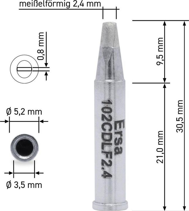Produktbild Kurtz Ersa Lötspitze 2,4mm meisselförmig (Lötspitze)
