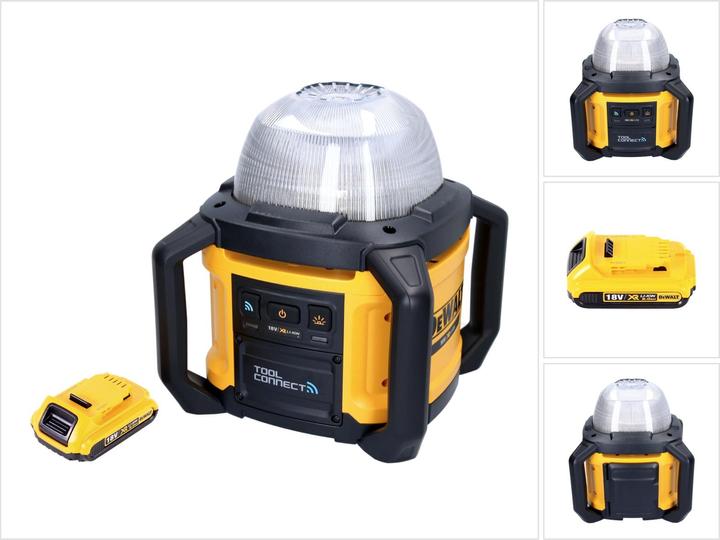 Immagine prodotto DeWalt DCL 074 Faro da cantiere a batteria 18 V 5000 lm 4000 Kelvin + 1x batteria 2.0 Ah - senza caricatore (5000 lm)