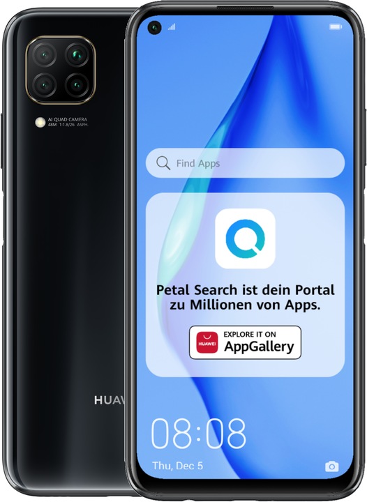 Produktbild Huawei P40 Lite (128 GB, Midnight Black, 6.40", Hybrid Dual SIM, 48 Mpx, 4G)