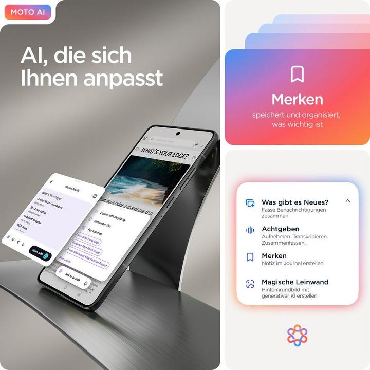 Produktbild Motorola Edge 70 (512 GB, PANTONE Lily Pad, 6.67", SIM + eSIM, 5G)