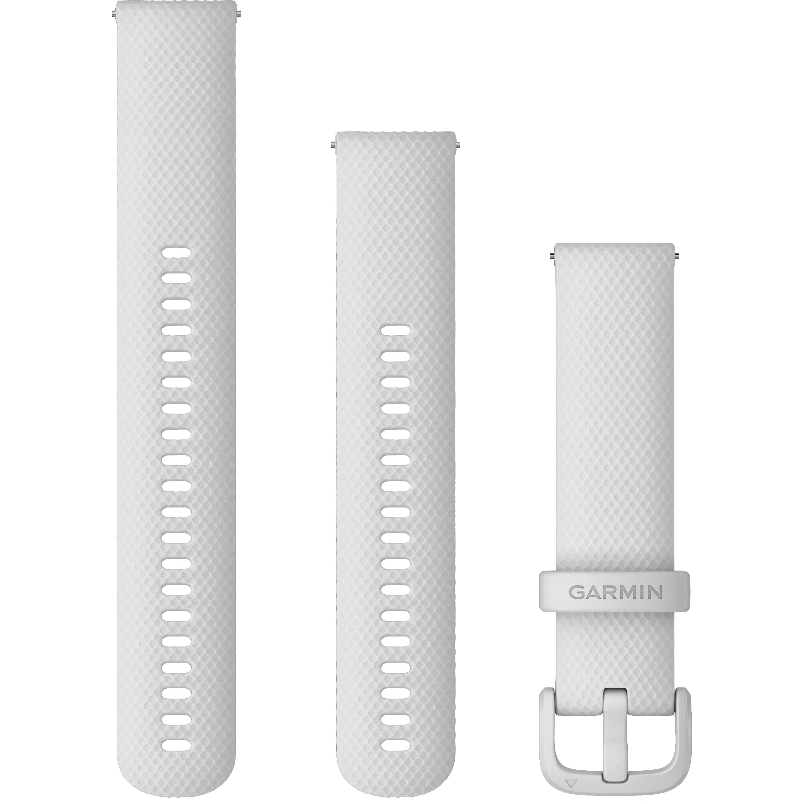 Garmin Schnellwechsel-Armband (20 mm, Silikon, Venu SQ, Venu SQ Music), Uhrenarmband, Weiss