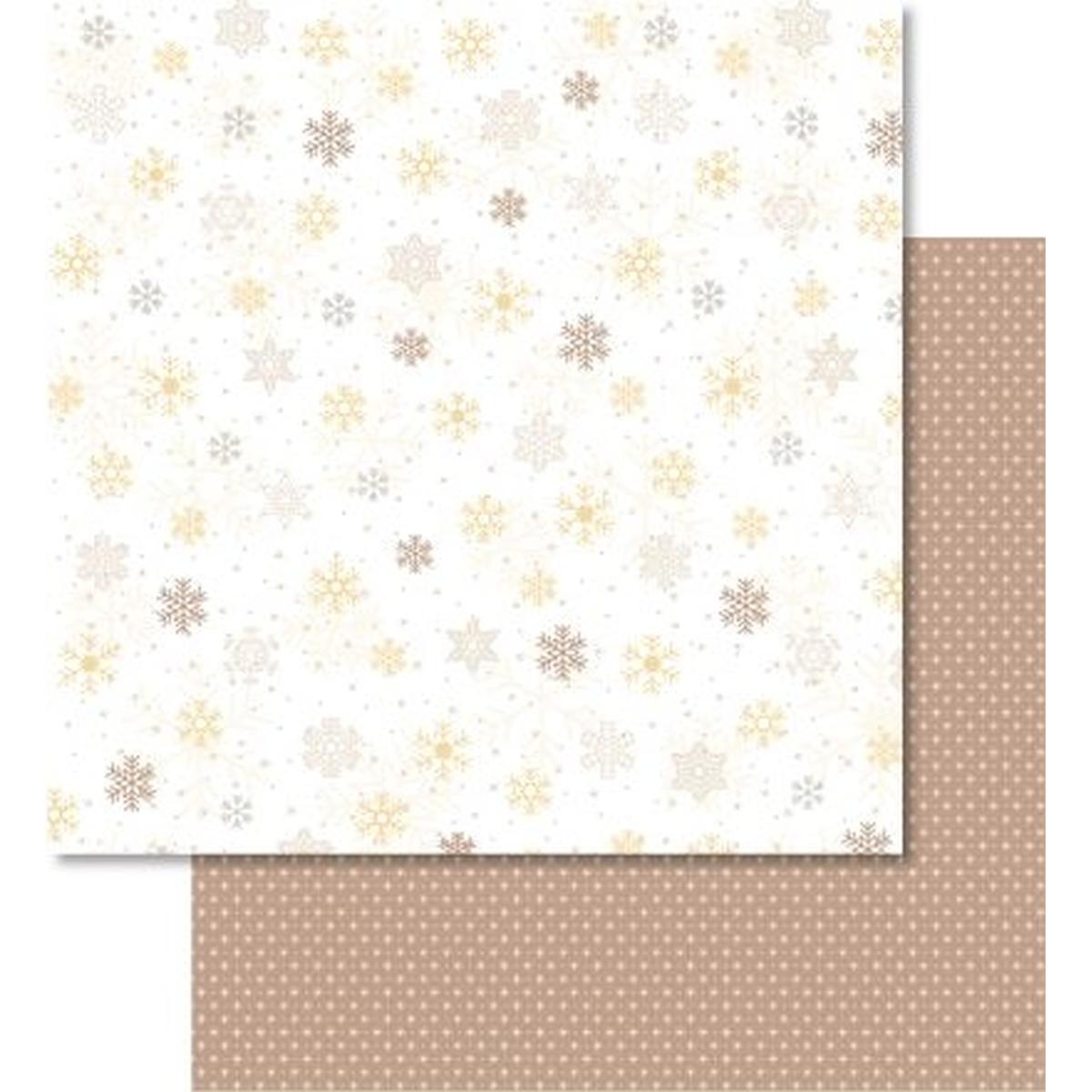 Ursus, Bastelpapier, Scrapbook Paper Classic Christmas creme/braun12x12 Zoll VE=5 Blatt Motiv 3 (5 x)