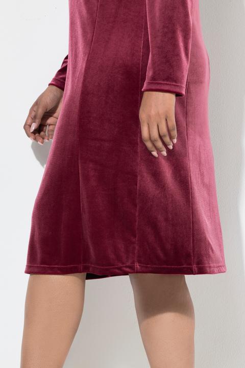 Image du produit Ulla Popken Bodycon-Kleid, Samt, Cut-Outs, Langarm (60)