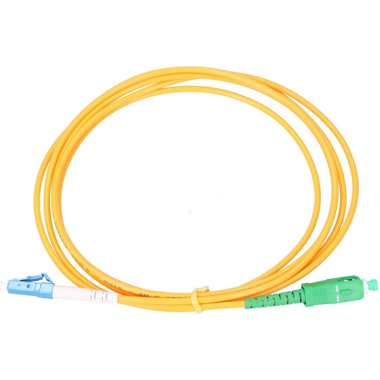 Extralink SC/APC-LC/UPC Patchcord Jednomodowy, Simplex, G652D, 3mm, 20m (20 m), Netzwerkkabel