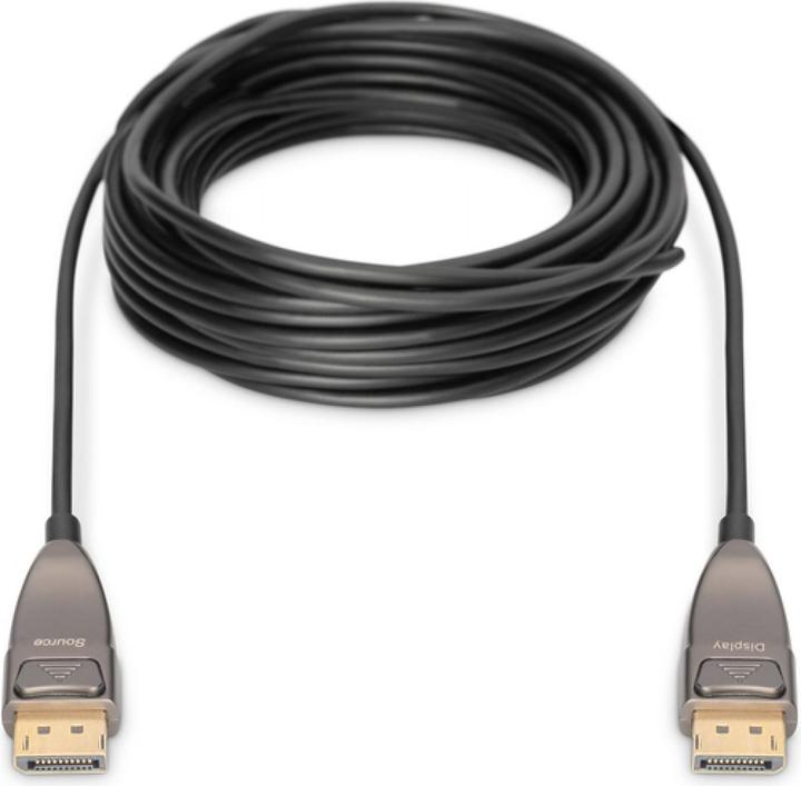 Actual product image Digitus DisplayPort™ AOC Hybrid Fiber Optic Cable, UHD 8K, 15 m (15 m, DisplayPort, 1.4)