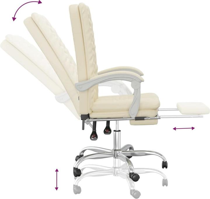 Produktbild vidaXL Bürostuhl mit Liegefunktion (46.50 - 56 cm)