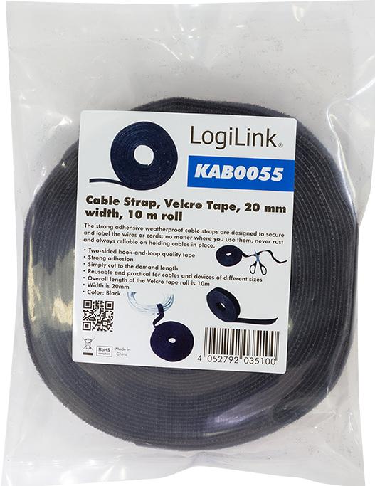 Productafbeelding LogiLink Klittenbandrol (20 mm)