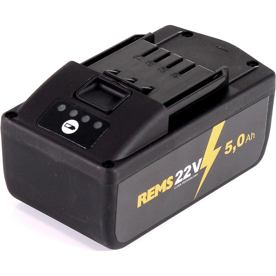 Thumbnail - Rems, Werkzeugakku + Ladegerät, Akku Li-Ion 21,6V (22V max) 5,0Ah ( 571581 R22 )
