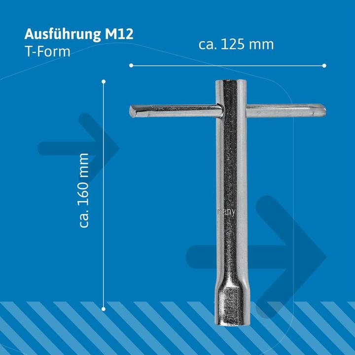 Produktbild Dönges Schlüssel für Absperrpfosten, Economy, Dreikant M12