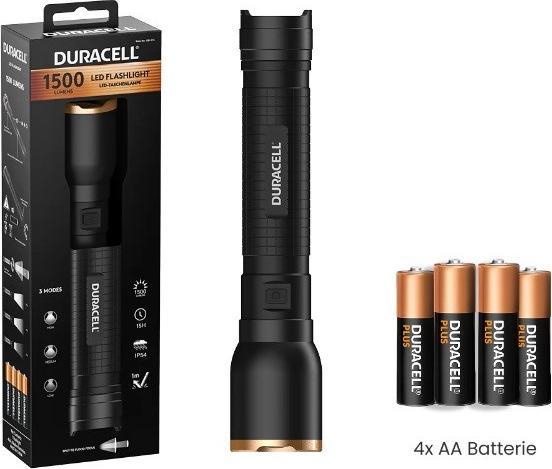 Produktbild Duracell DF1500 Taschenlampe schwarz (21.30 cm, 1500 lm)