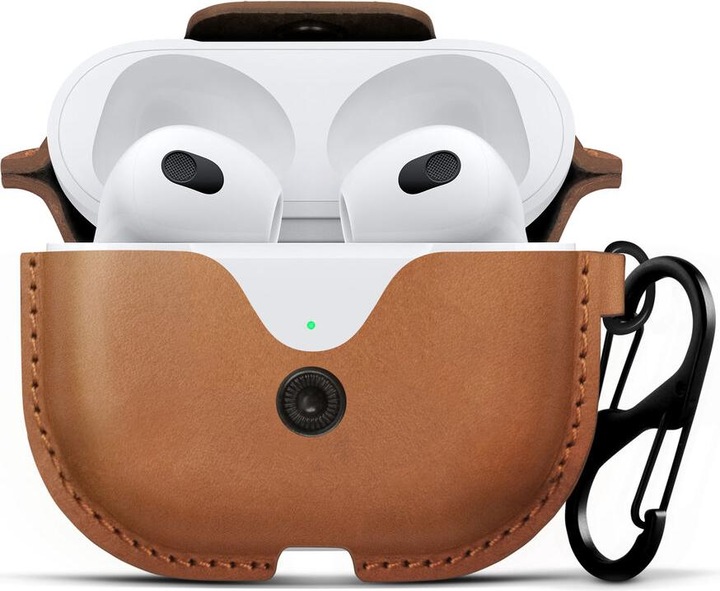 Produktbild TwelveSouth AirSnap Airpods Gen3 Cognac (Kopfhörer Tasche)