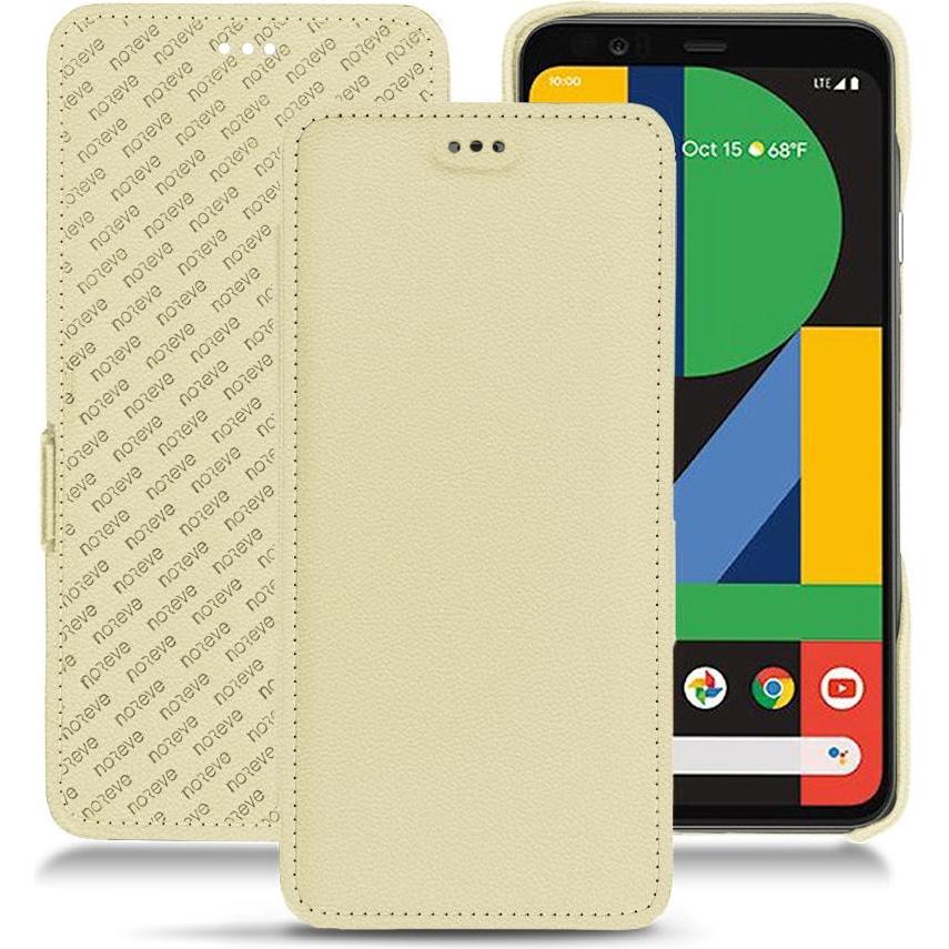 Noreve Lederschutzhülle horizontal (Google Pixel 4 XL), Smartphone Hülle, Beige