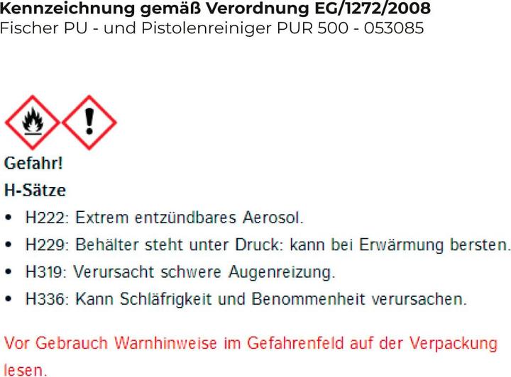 Actual product image Fischer PU- und Pistolenreiniger PUR 500 (500 ml)