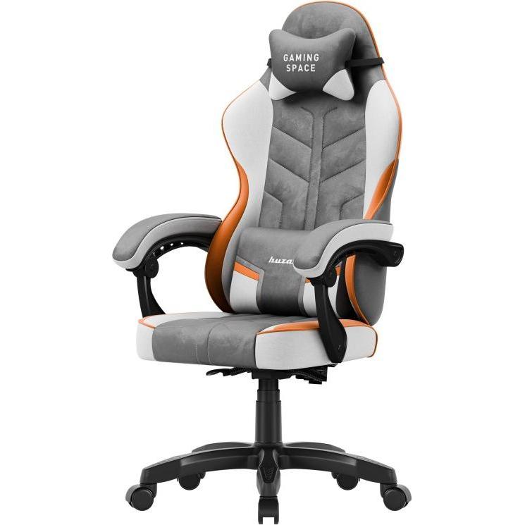 Huzaro Force 2.7 Grauer Velours-Gaming-Stuhl, Sedia gaming, Grigio