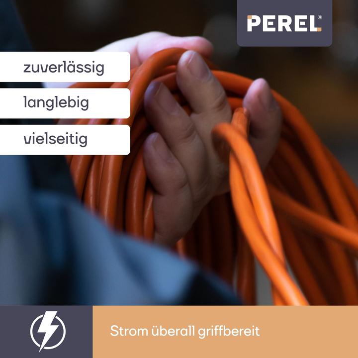 Actual product image Velleman EXTENSION CABLE - 40 m - ORANGE - FRENCH SOCKET (40 m, CEE 7/5)