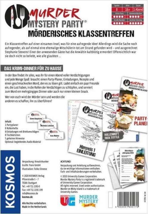 Produktbild Kosmos Murder Mystery Party - Mörderisches Klassentreffen (Deutsch)