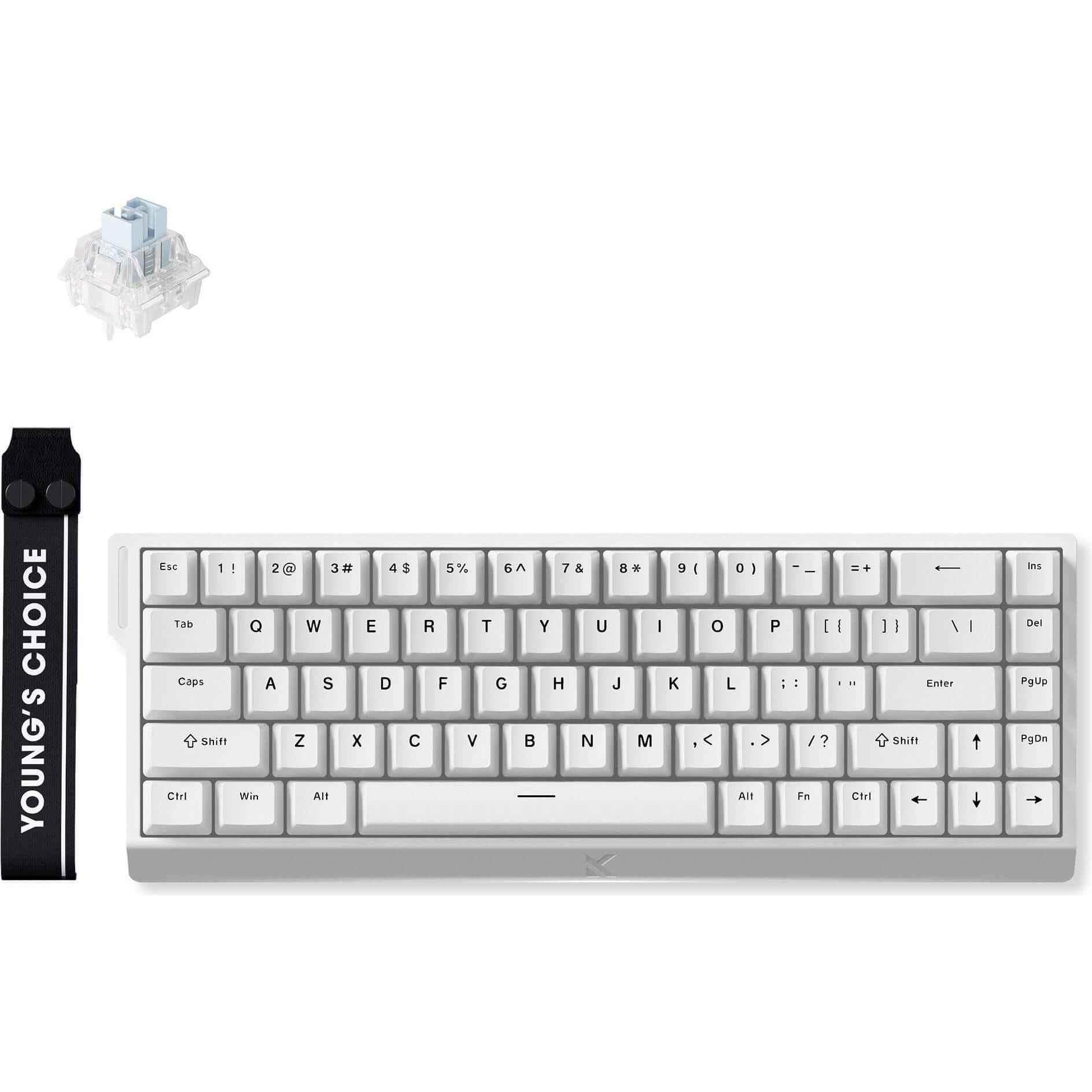 Mchose Ace 68 (US, Cablato), Tastiera, Bianco