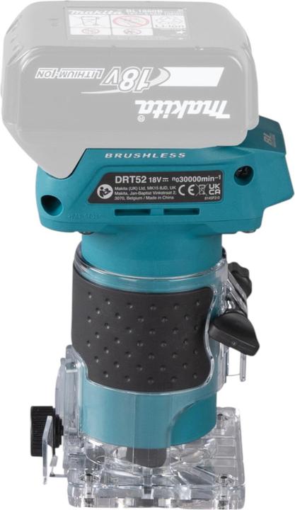 Immagine prodotto Makita DRT 52 RG fresatrice per bordi a batteria 18 V 6 mm brushless + 2x batteria 6,0 Ah + caricabatterie