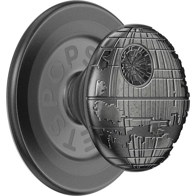 PopSockets PopGrip Round MagSafe Enamel Death Star, Smartphone Halterung, Schwarz