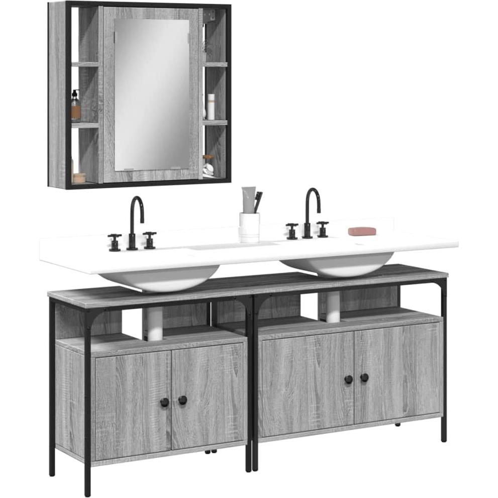VidaXL, Badmöbelset, 3-tlg. Badmöbel-Set