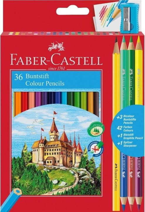 Actual product image Faber-Castell ECO coloured pencils (36x)