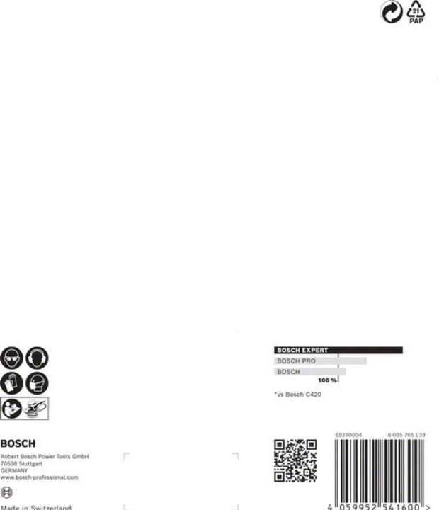 Actual product image Bosch Professional Zubehör Expert C470 Sandpaper set for random orbital sander, 150 mm, 6 holes, G 60/120/240, 6 pcs. (60, 120, 240)