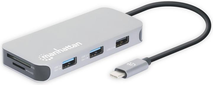 Actual product image Manhattan USB-C 8-in-1 Docking Station with Power Delivery (USB-C, 8 ports)